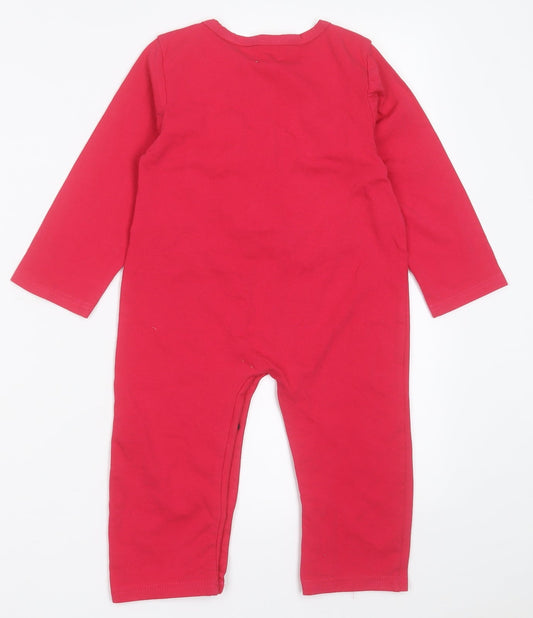 Preworn Girls Pink Cotton Jumpsuit One-Piece Size 2 Years Button