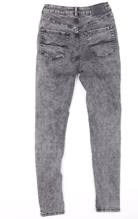Jack Wills Womens Grey  Cotton Skinny Jeans Size 25 L26 in Regular