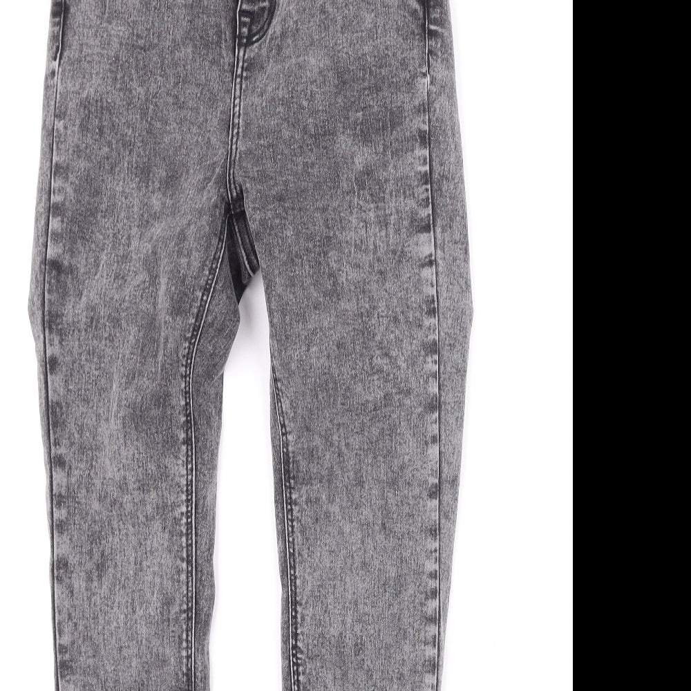 Jack Wills Womens Grey  Cotton Skinny Jeans Size 25 L26 in Regular