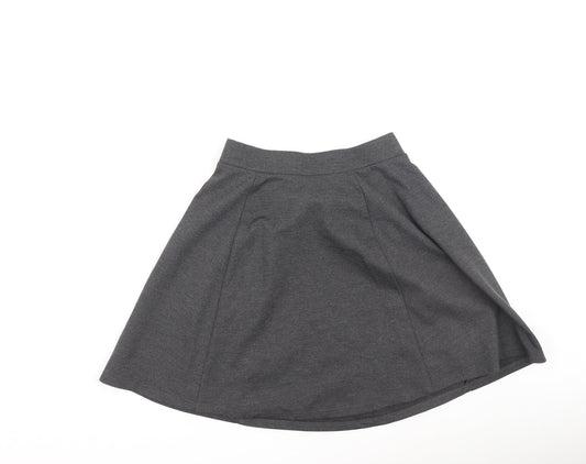 George Girls Grey Polyester Pleated Skirt Size 11-12 Years Regular