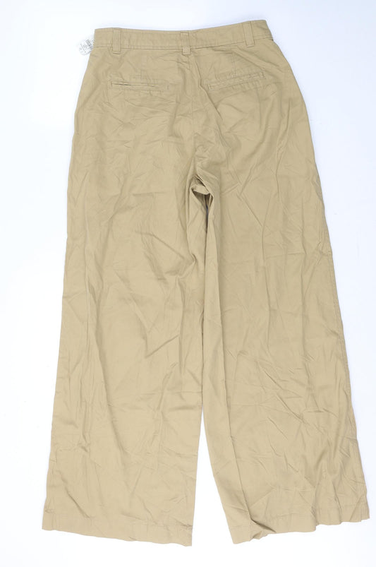 Gap Womens Beige Cotton Trousers Size 4 L30 in Regular Button