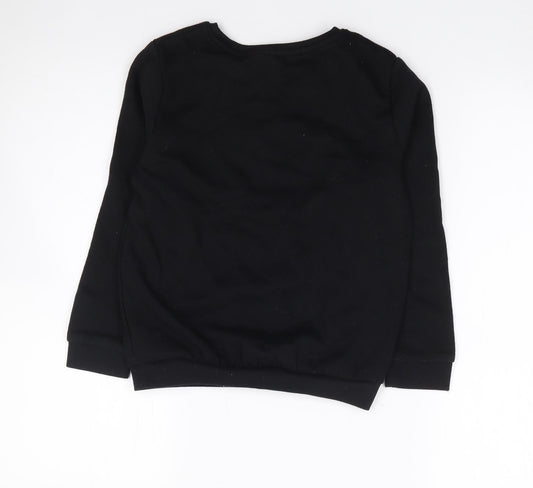 Primark Boys Black Polyester Pullover Sweatshirt Size 8-9 Years Pullover