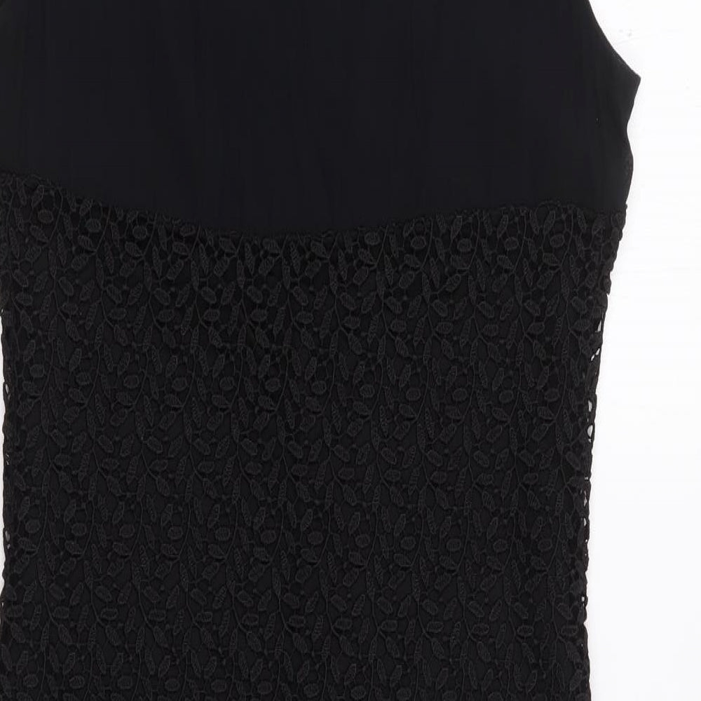 Vila Clothes Womens Black Polyester A-Line Size XS Round Neck Pullover