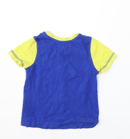 Nickelodeon Boys Blue Cotton Basic T-Shirt Size 2-3 Years Round Neck - Paw Patrol