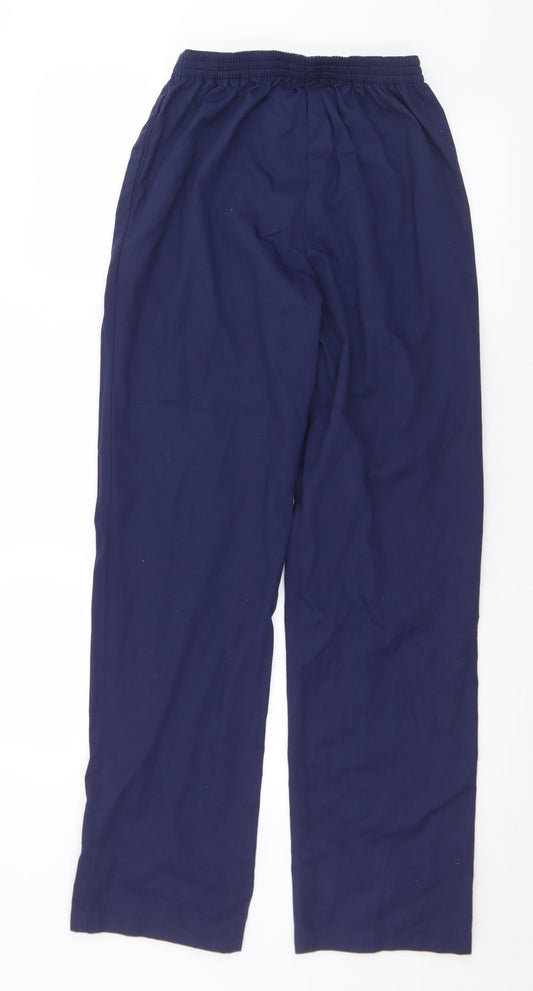 Boyd Cooper Mens Blue Polyester Trousers Size 24 in L29 in Regular Button