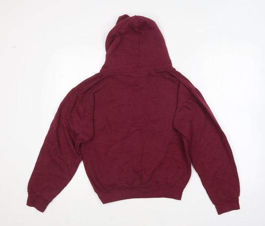 Club Classic Boys Purple Cotton Pullover Hoodie Size 9-10 Years