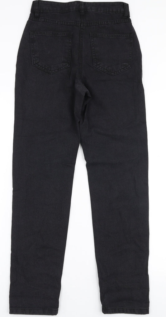Parisian Womens Black 100% Cotton Mom Jeans Size 6 L28 in Regular Zip