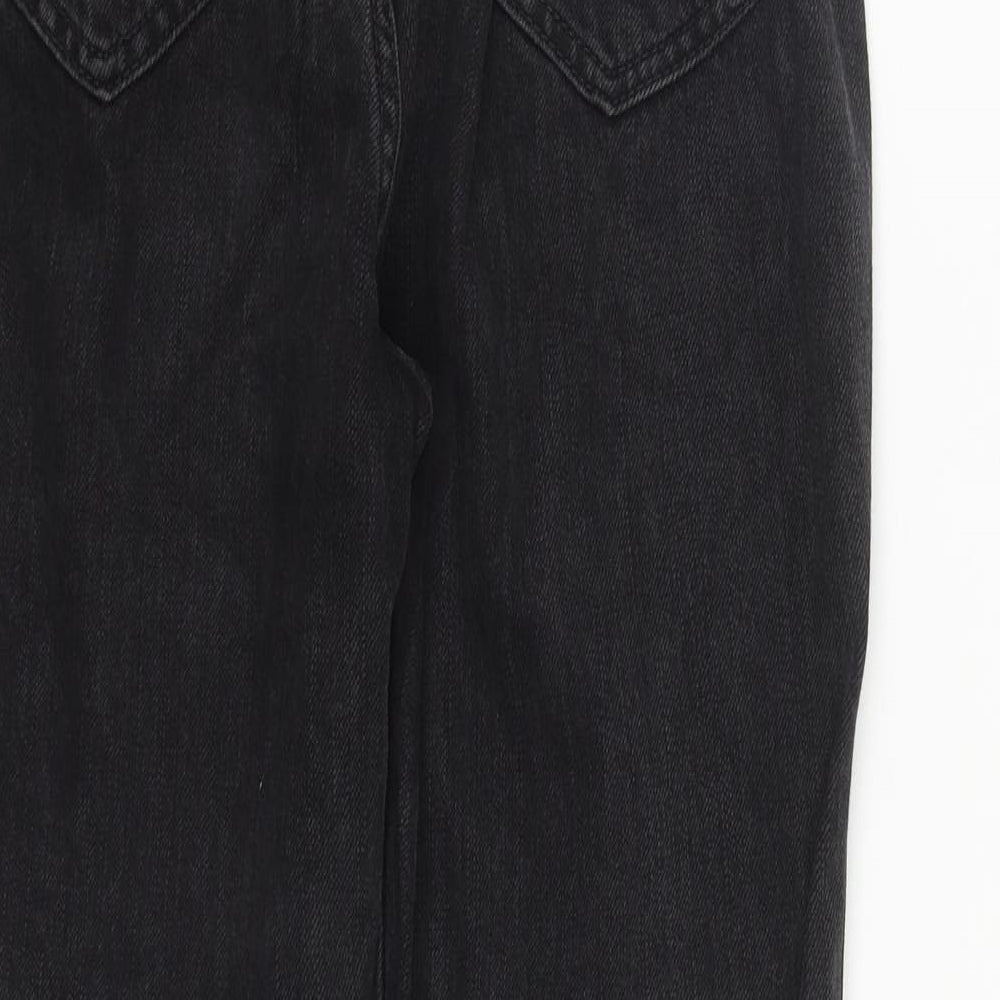 Hollister Womens Black Cotton Straight Jeans Size 26 in L27 in Regular Zip