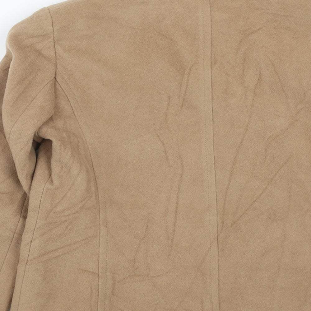 Marks and Spencer Womens Beige Pea Coat Coat Size 14 Button