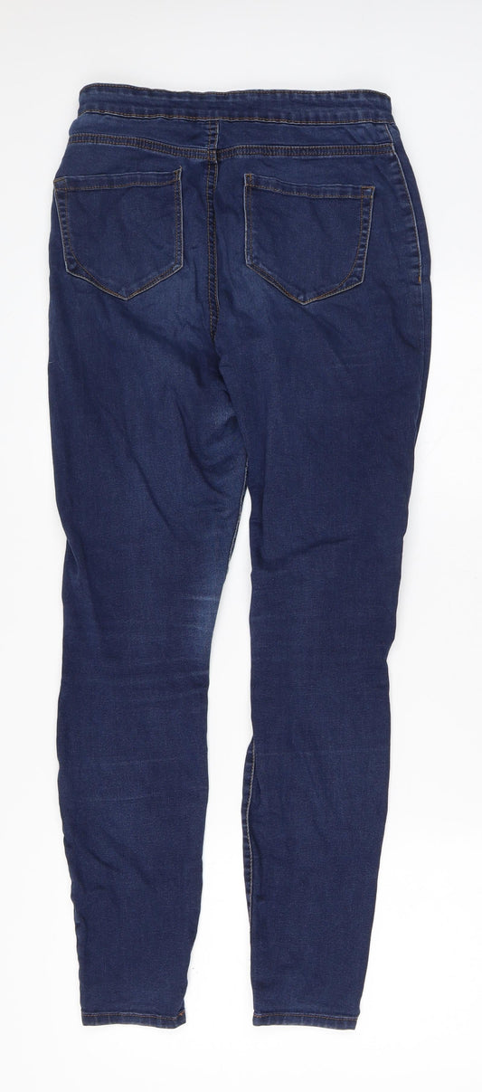 Denim & Co. Womens Blue Cotton Tapered Jeans Size 10 L30 in Regular