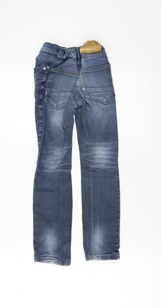 NEXT Girls Blue Cotton Straight Jeans Size 6 Years Regular