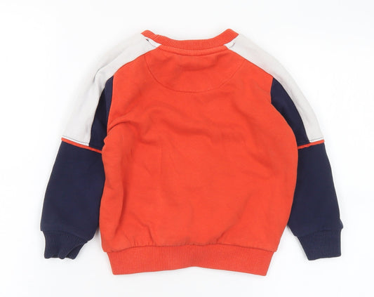 F&F Boys Orange Cotton Pullover Sweatshirt Size 2-3 Years - NYC