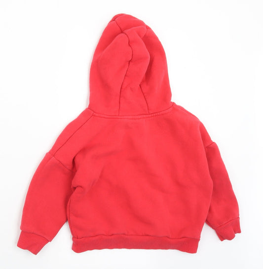 Primark Boys Red Cotton Pullover Hoodie Size 2-3 Years - Chicago Bulls