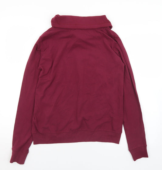 Piaza Italia Womens Purple Cotton Pullover Sweatshirt Size S