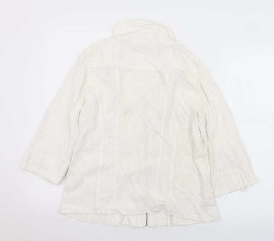 Signature Experican Womens White Jacket Size M Zip