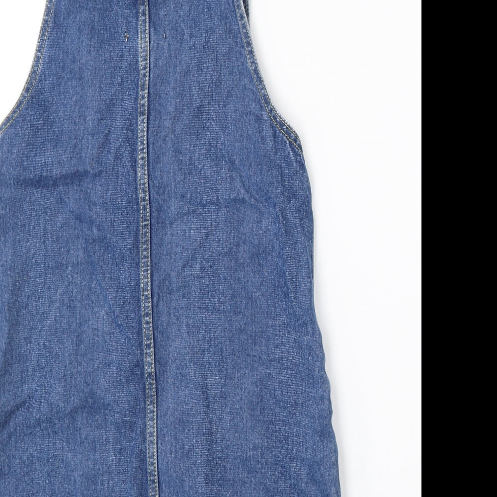 Denim Co Womens Blue Cotton Dungaree One-Piece Size 6