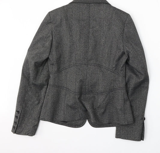NEXT Womens Grey Polyester Jacket Suit Size 10