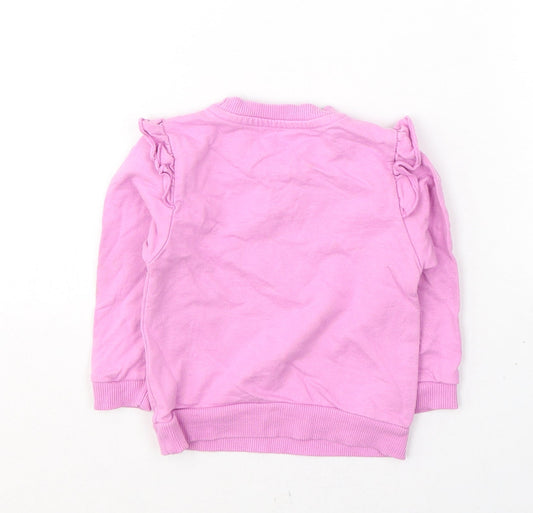 Studio Girls Pink Cotton Pullover Jumper Size 6-9 Months Pullover - LILY