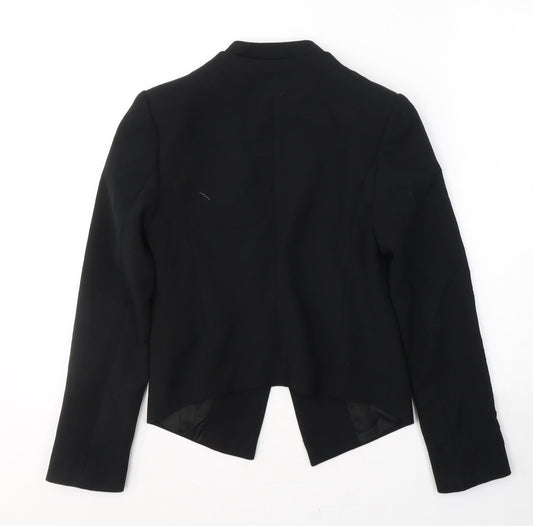 Topshop Womens Black Polyester Jacket Blazer Size 6 - Open