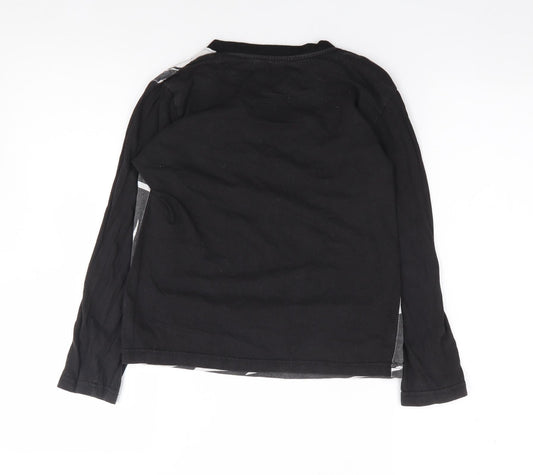 Primark Boys Black Polyester Ringer T-Shirt Size 10-11 Years Crew Neck Pullover - Batman