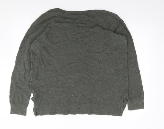 Gap Mens Green V-Neck Acrylic Pullover Jumper Size XL