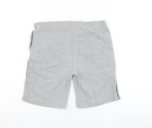 URB65 Boys Grey Polyester Sweat Shorts Size 9-10 Years Regular