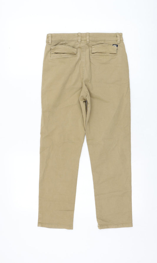 NEXT Boys Brown Cotton Capri Jeans Size 9 Months Regular Zip