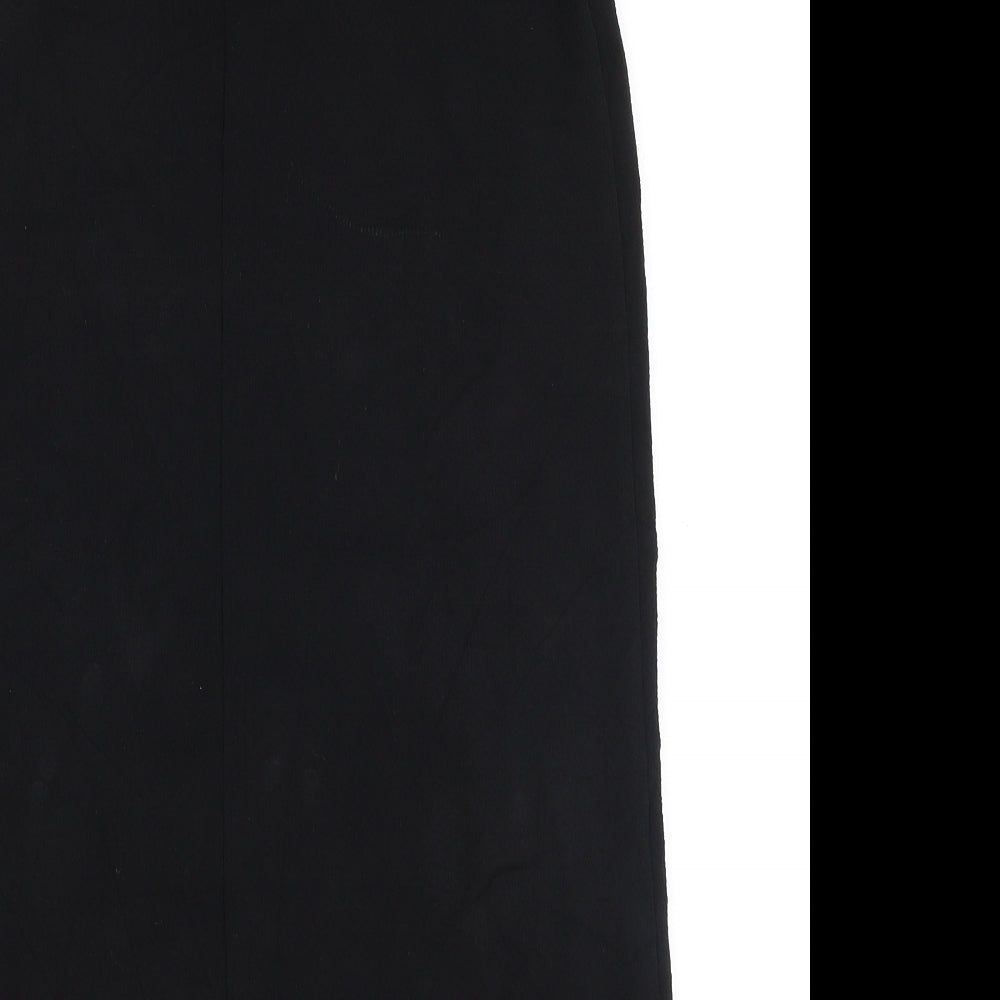 River Island Womens Black Polyester A-Line Size 8 Round Neck Zip