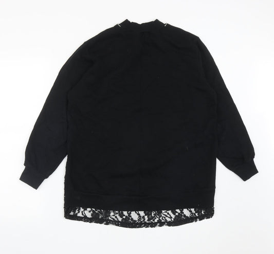 River Island Womens Black Polyester Sweatshirt Size S
