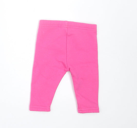 NEXT Girls Pink Polyester Capri Trousers Size 3-6 Months Pullover