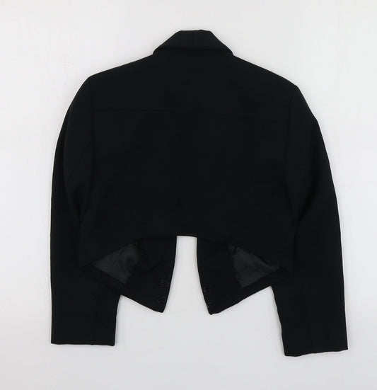 Try Womens Black Polyester Jacket Blazer Size S