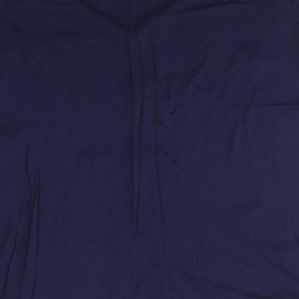NEXT Womens Blue Viscose Basic T-Shirt Size 6 Round Neck - Stars