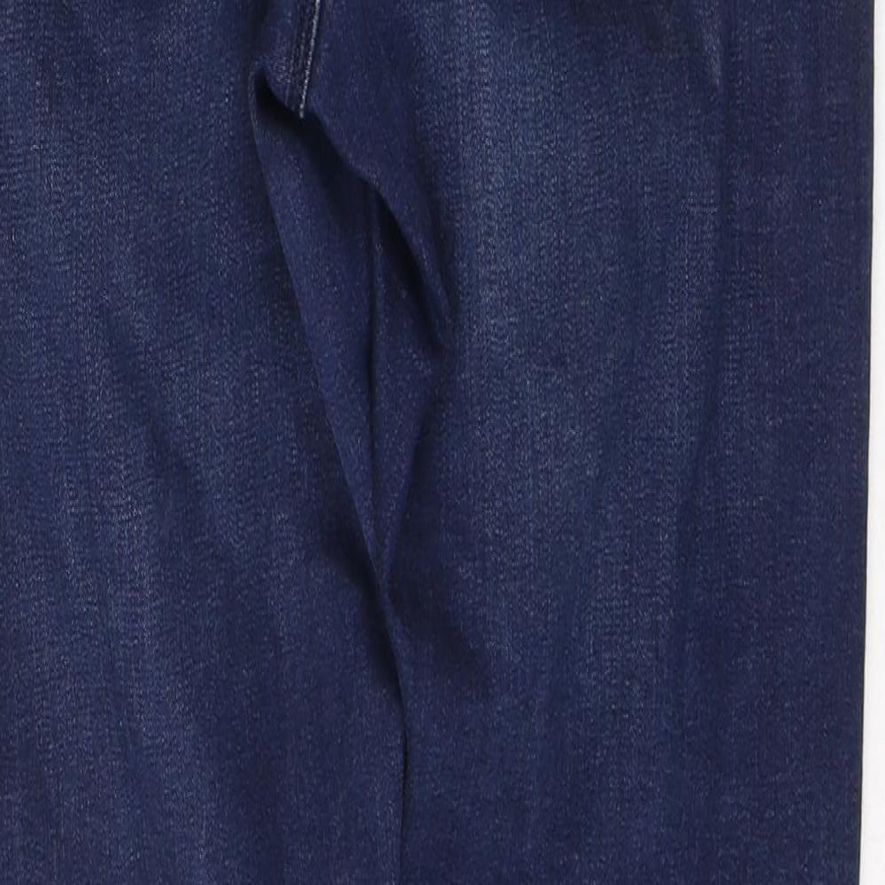 Marks and Spencer Womens Blue Cotton Jegging Jeans Size 8 L29 in Regular Button