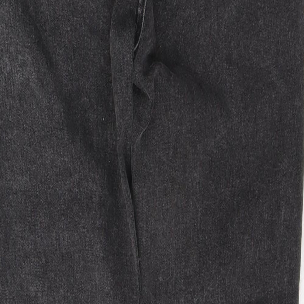 NEXT Womens Black Cotton Skinny Jeans Size 8 L28 in Regular Button