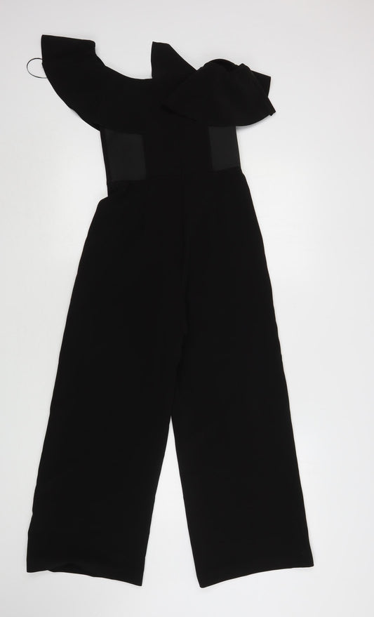 H&M Womens Black Polyester Jumpsuit One-Piece Size 4 L24 in