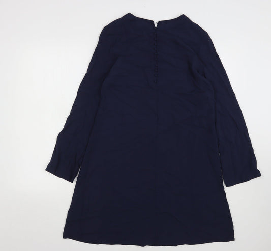 H&M Womens Blue Viscose A-Line Size 6 Round Neck