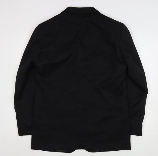 Zantos Mens Black Polyester Jacket Suit Jacket Size 40