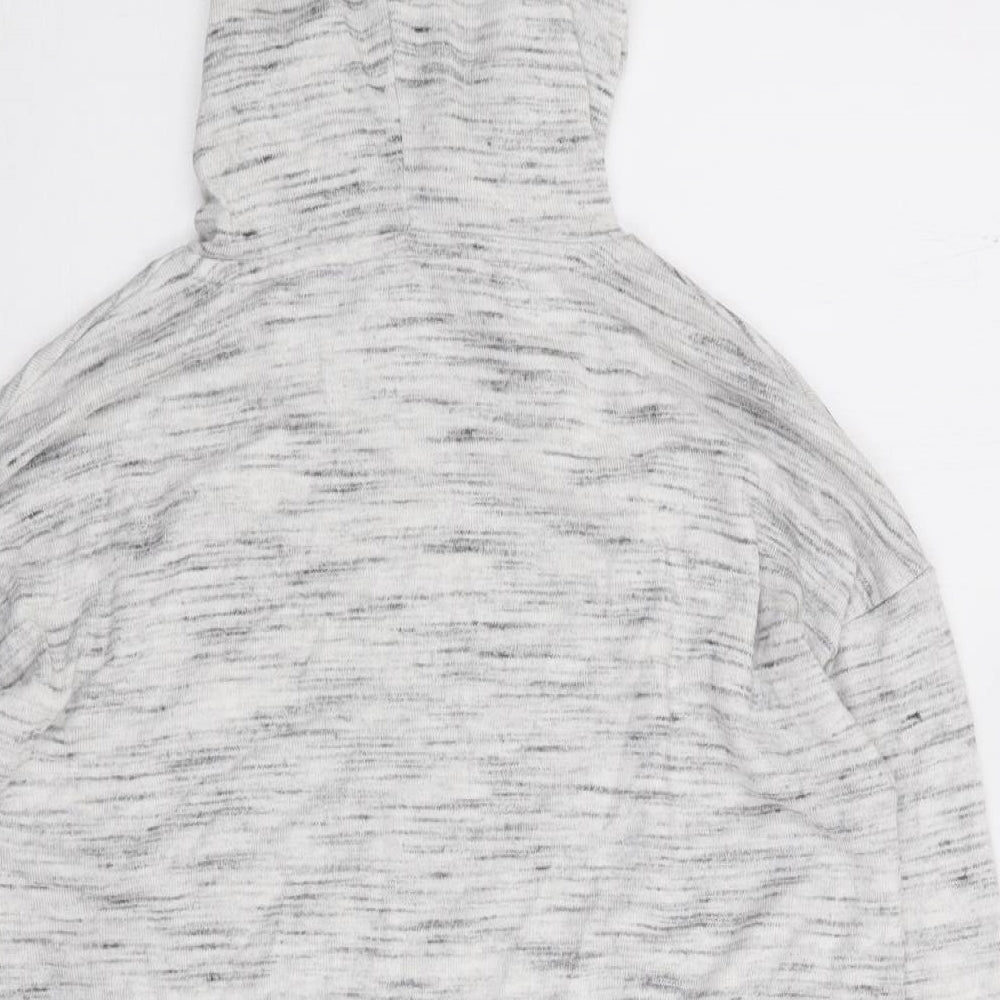Marks and Spencer Womens Grey Viscose Pullover Hoodie Size 8 Pullover