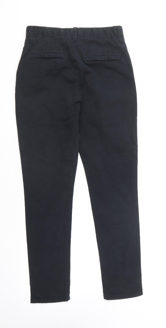 NEXT Girls Blue Cotton Chino Trousers Size 12 Years Regular