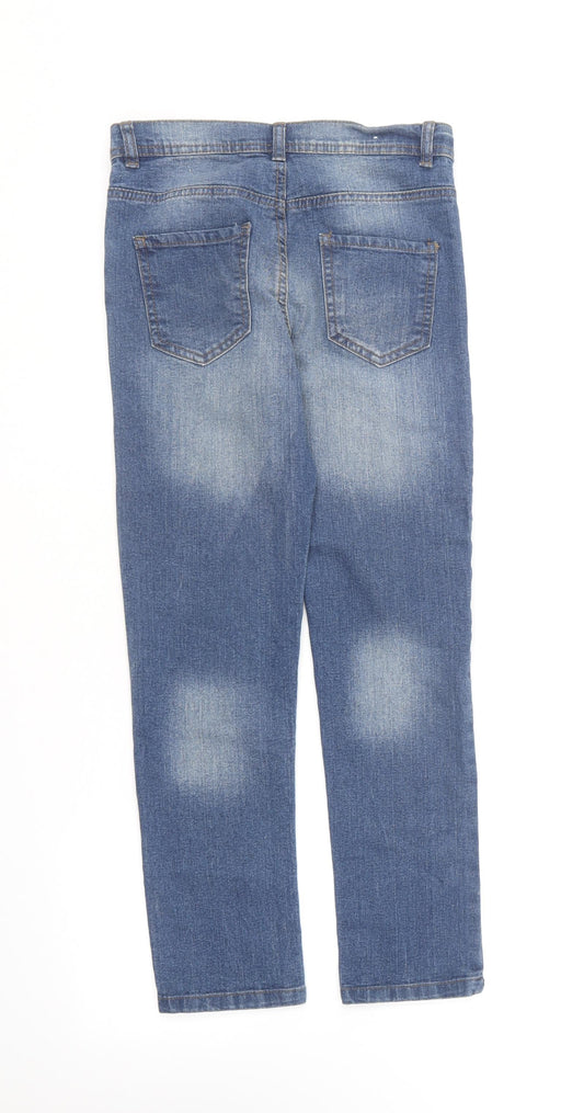 Denim & Co. Girls Blue Cotton Skinny Jeans Size 10-11 Years Regular