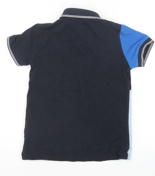 NEXT Boys Blue Cotton Basic Polo Size 5-6 Years Collared