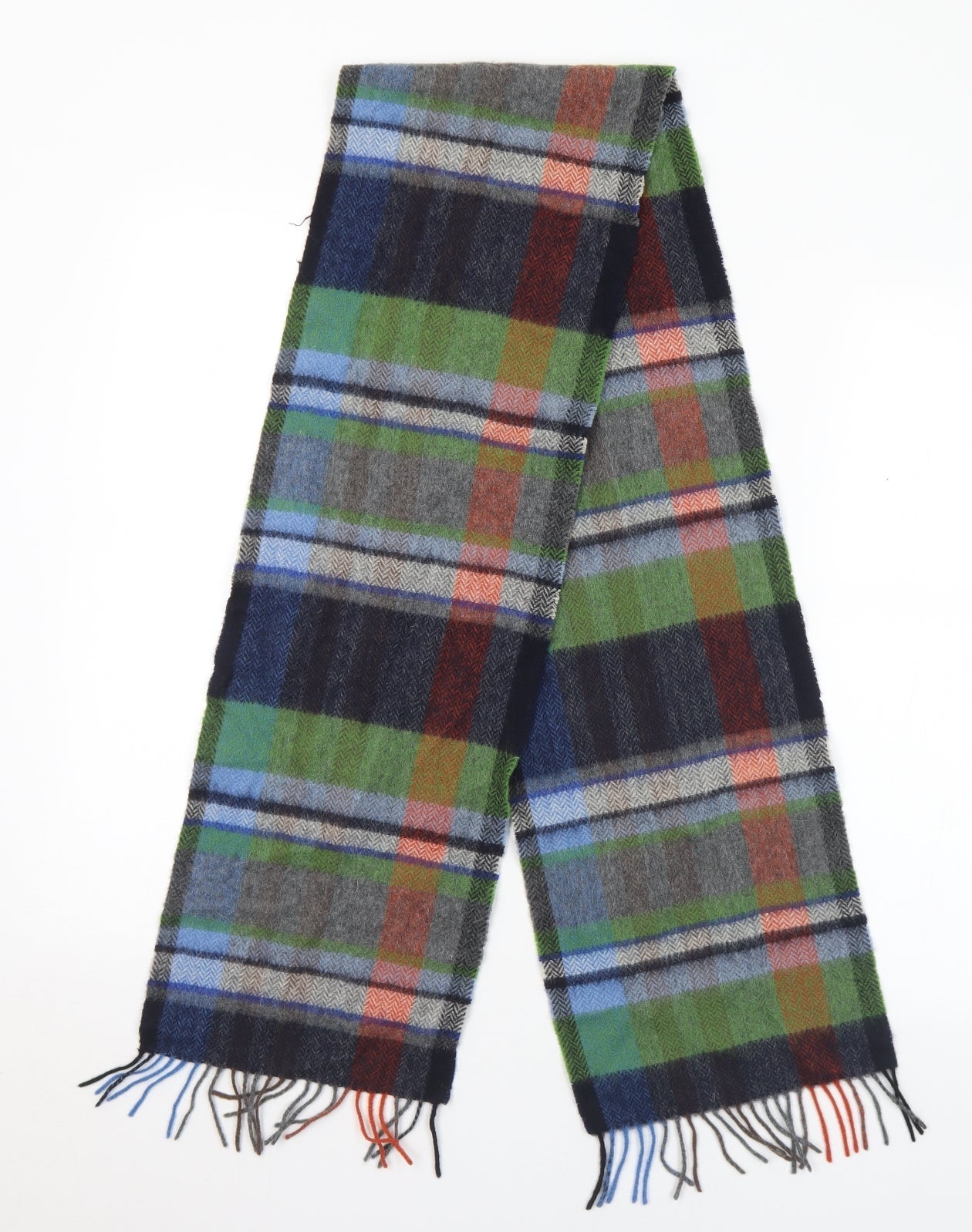 Engbers Unisex Multicoloured Plaid Acrylic Scarf One Size
