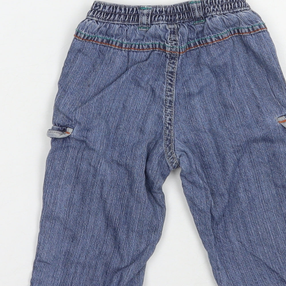 George Baby Blue Cotton Jogger Jeans Size 3-6 Months