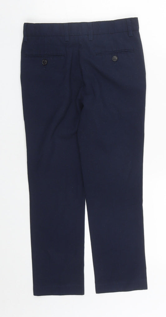 NEXT Boys Blue Polyester Dress Pants Trousers Size 9 Months L22 in Regular Zip