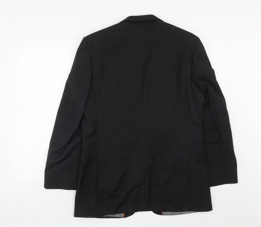 City Survival Mens Black Polyester Jacket Suit Jacket Size 40
