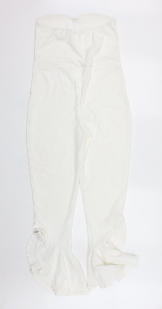 Preworn Womens White Polyester Playsuit One-Piece Size 20