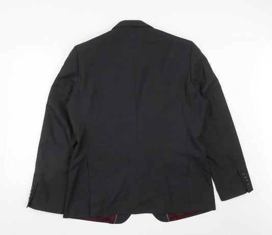 Marks and Spencer Mens Black Polyester Jacket Suit Jacket Size 44