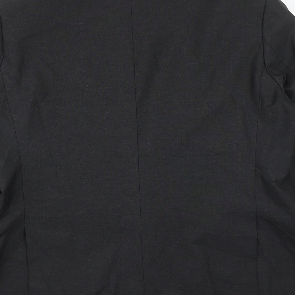 Marks and Spencer Mens Black Polyester Jacket Suit Jacket Size 44