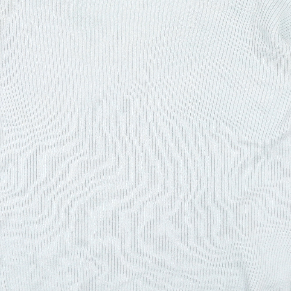 Hollister Womens Blue V-Neck Cotton Pullover Jumper Size S