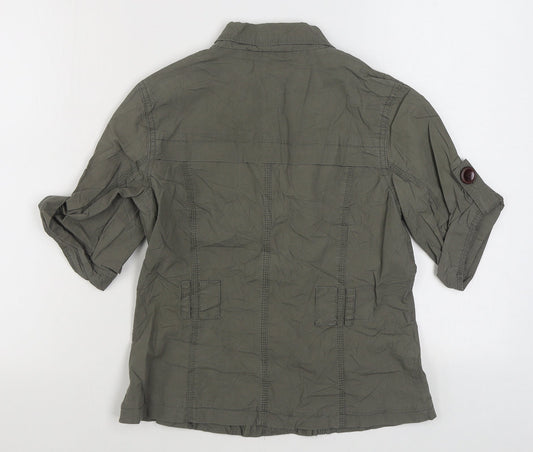 New Look Womens Green Jacket Size 10 Button